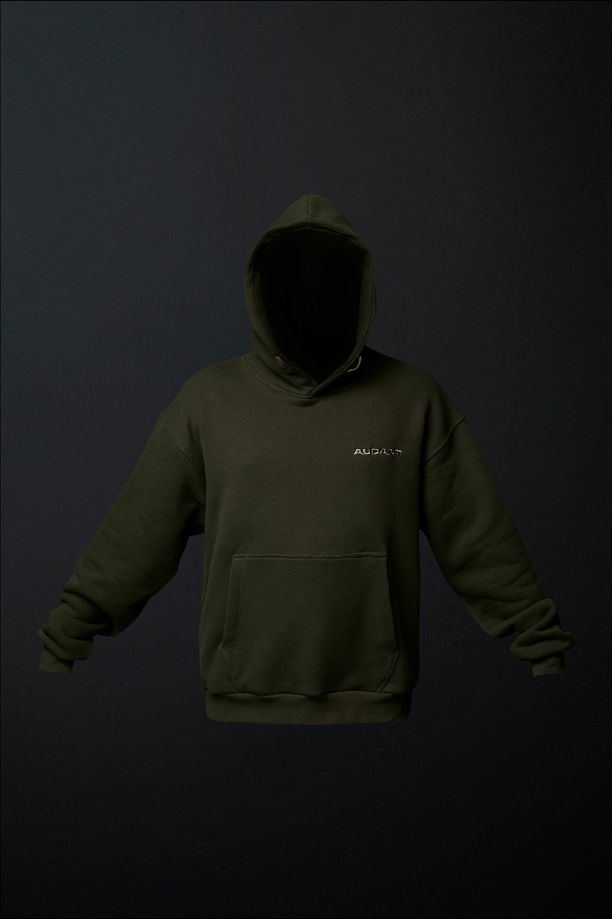 Hoody Fleece Man Hunter green - Audant