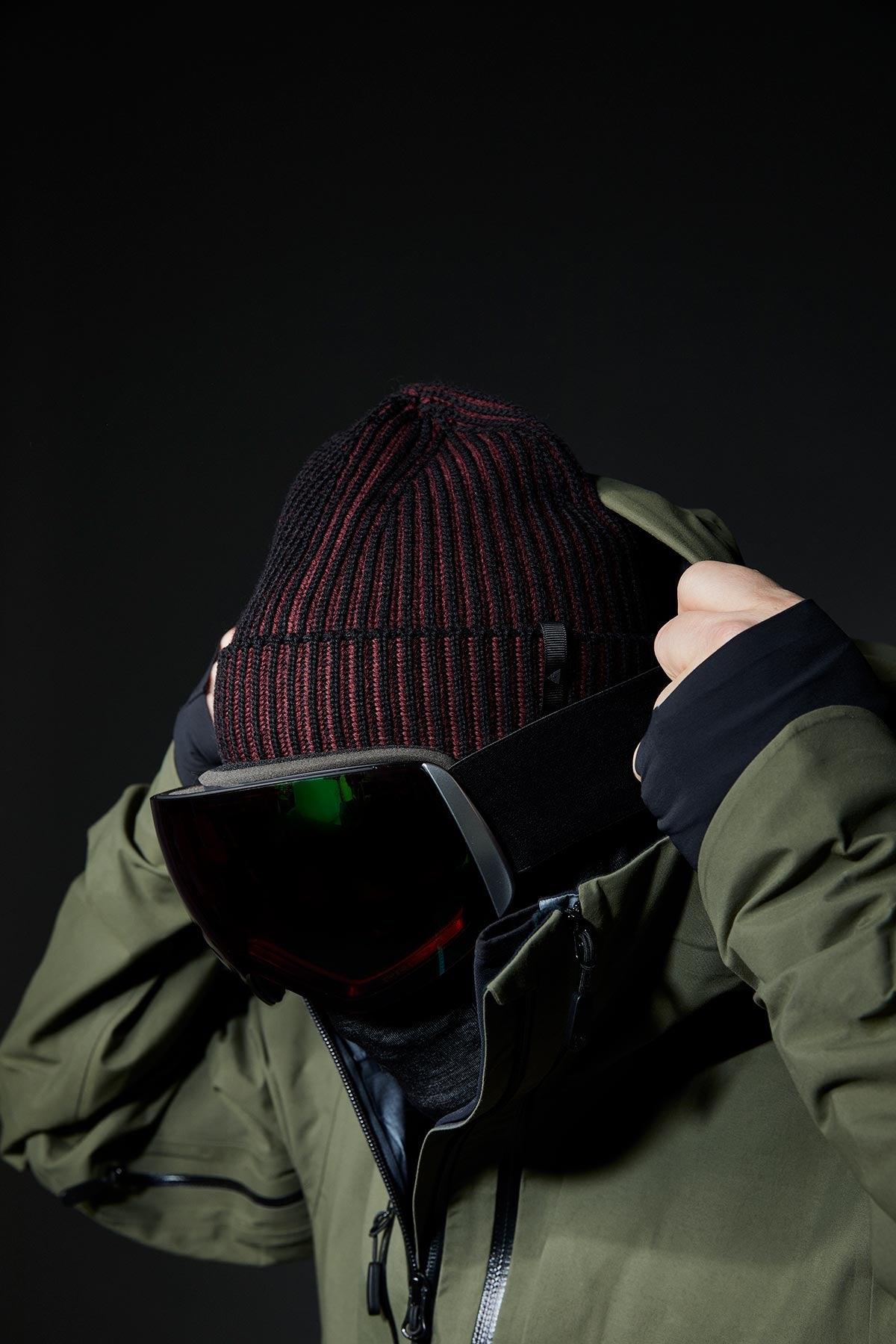 Knit Wool Beanie cherry - Audant